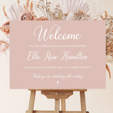 Christening Personalised Welcome Sign