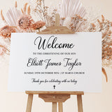 Christening Personalised Welcome Sign