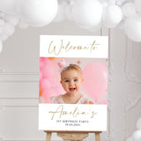 Personalised Photo First Birthday Sign