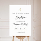 Baptism Luxury Personalised Welcome Sign