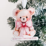 Baby's First Christmas Teddy Bear Personalised Bauble