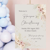 Luxury Personalised Christening Welcome Sign