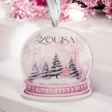 Girl's Snow Globe Christmas Personalised Bauble