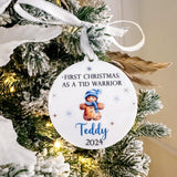 First Christmas As A T1D Warrior Personalised Charity Bauble