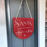 Santa Please Stop Here Personalised Hanging Decoration