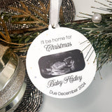 Baby Due Scan Photo Christmas Bauble