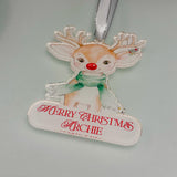 Children's Reindeer Personalised Christmas Bauble Keepsake Gift