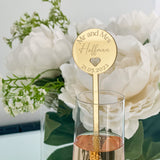 Personalised Wedding Drinks Stirrers