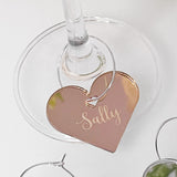 Engraved Heart Glass Markers