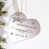 Engaged Personalised Christmas Bauble