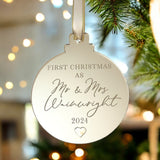 Our First Christmas Married Bauble