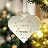 Our First Christmas Engaged Bauble