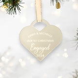 Personalised Our First Christmas Engaged Bauble