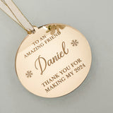 Bestie, Best Friend Thank You Personalised Bauble