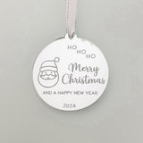 Secret Santa Gift Ideas, Merry Christmas Engraved Luxury  Mirror Bauble