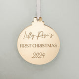 Personalised Baby's 1st Christmas Bauble