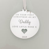 New Daddy Personalised Christmas Bauble