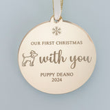 Puppy Personalised First Christmas Keepsake