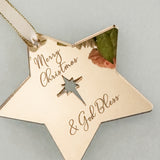 Merry Christmas & God Bless  Engraved Baubles