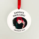 Children's Christmas Personalised Photo Bauble