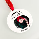 Santa's Nice List Approved Tree Decoration