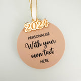 Any Text Personalised Baubles