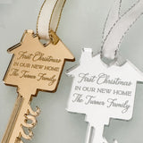 Personalised 1st Christmas Key Decoration