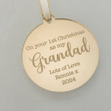 First Christmas Grandad Personalised Bauble