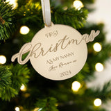 1st Christmas As My Nanny Engraved Tree Decoration