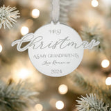 1st Christmas As Grandparents Engraved Tree Decoration