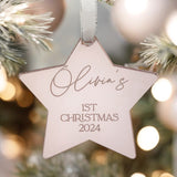 Baby's Personalised 1st Christmas Bauble