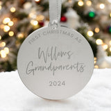 First Christmas As Grandparents Personalised Bauble