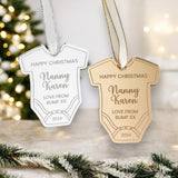 Baby Due Personalised Decoration Nanny Christmas Gift