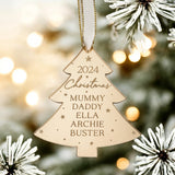 Luxury Personalised Family Christmas Tree Decoration