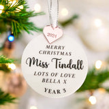 Teacher Personalised Christmas Bauble