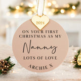 Personalised First Christmas As My Nanny Gift