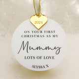 First Christmas As My Mummy Personalised Bauble