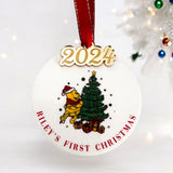 Baby Boy's First Christmas Personalised Bauble