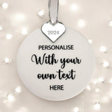 Customisable Christmas Bauble - Any Text