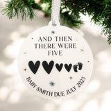 Baby Due Personalised Pregnancy Announcement Christmas Bauble