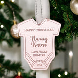 Nanny To Be Personalised Christmas Bauble 