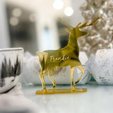 Luxury Gold Mirror Engraved Reindeer Christmas Place Names