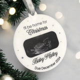 Baby Due Scan Photo Christmas Bauble, December Baby Tree Decoration