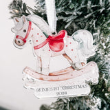 Baby's First Christmas Personalised Rocking Horse Keepsake Tree Ornament 