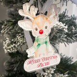 Children's Reindeer Personalised Christmas Tree Decoration