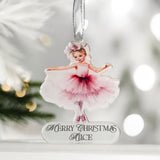 Girl's Christmas Ballerina Personalised Tree Decoration