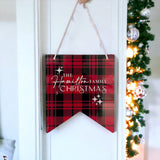 Tartan Personalised Christmas Wreath 