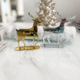 Luxury Engraved Reindeer Christmas Name Setting