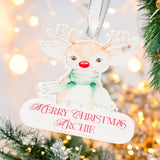 Children's Reindeer Personalised Holiday Ornament