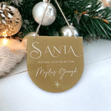 Santa Please Stop Here Personalised Hanging Decoration